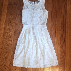 Charlotte Russe White Buttoned Midi Sundress